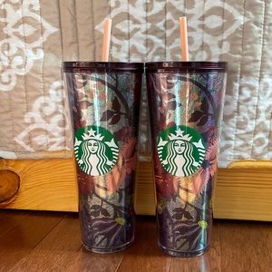 NWT Starbucks Foil Flower Tumbler